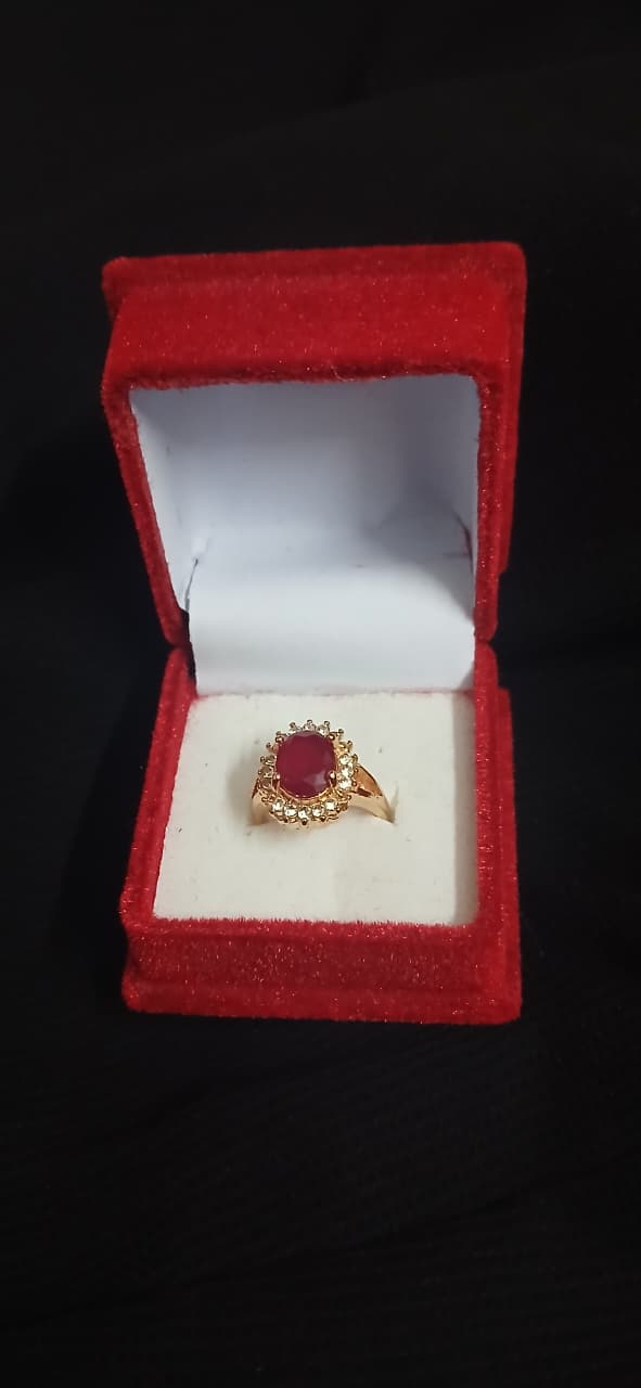 Ruby Bloom Stone Ring